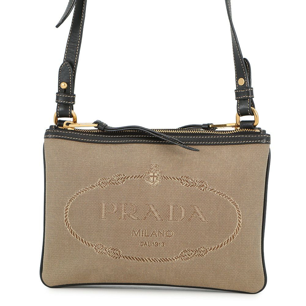 プラダ ショルダーバッグ ジャガード ロゴ 1BH046 PRADA