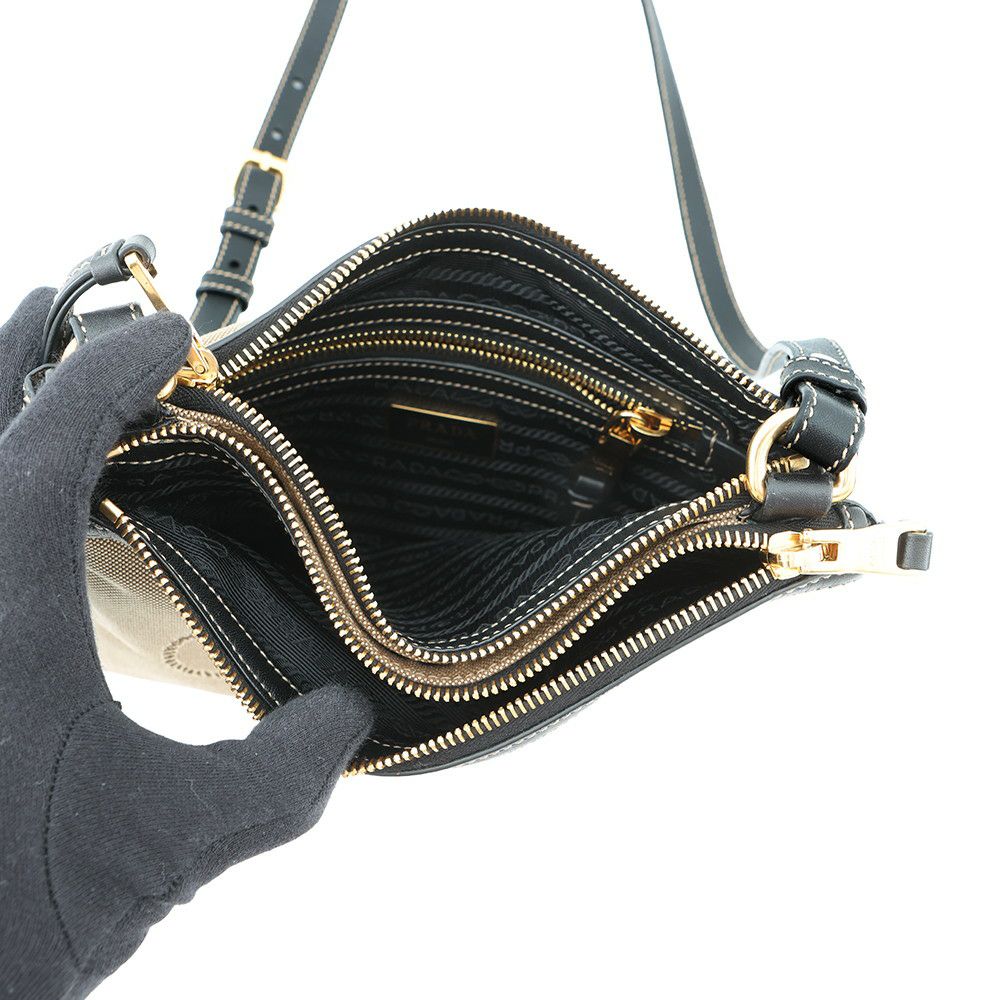 プラダ ショルダーバッグ ジャガード ロゴ 1BH046 PRADA