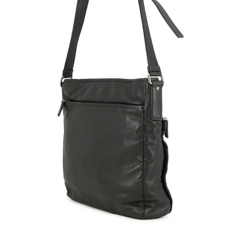 プラダ ショルダーバッグ ロゴ メッセンジャーバッグ レザー VA0959 PRADA 黒