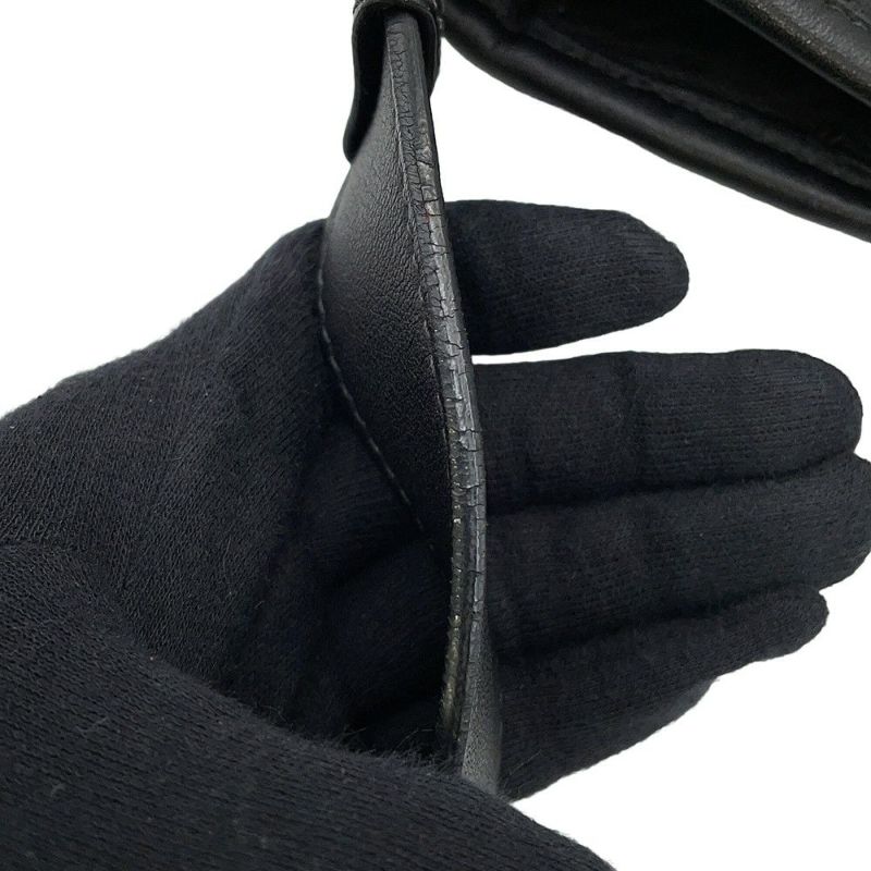 プラダ ショルダーバッグ ロゴ メッセンジャーバッグ レザー VA0959 PRADA 黒