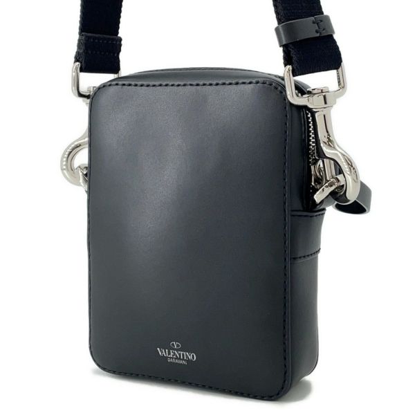 ヴァレンティノ・ガラヴァーニ ショルダーバッグ VLTN ロゴ レザー 2Y2B0943WJW VALENTINO 黒