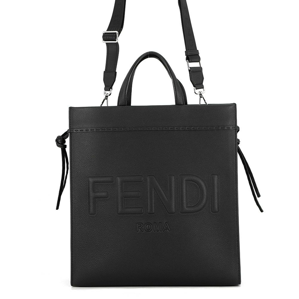 フェンディ トートバッグ ゴー トゥ ショッパー レザー ミディアム 7VA583 FENDI 2wayショルダーバッグ 黒