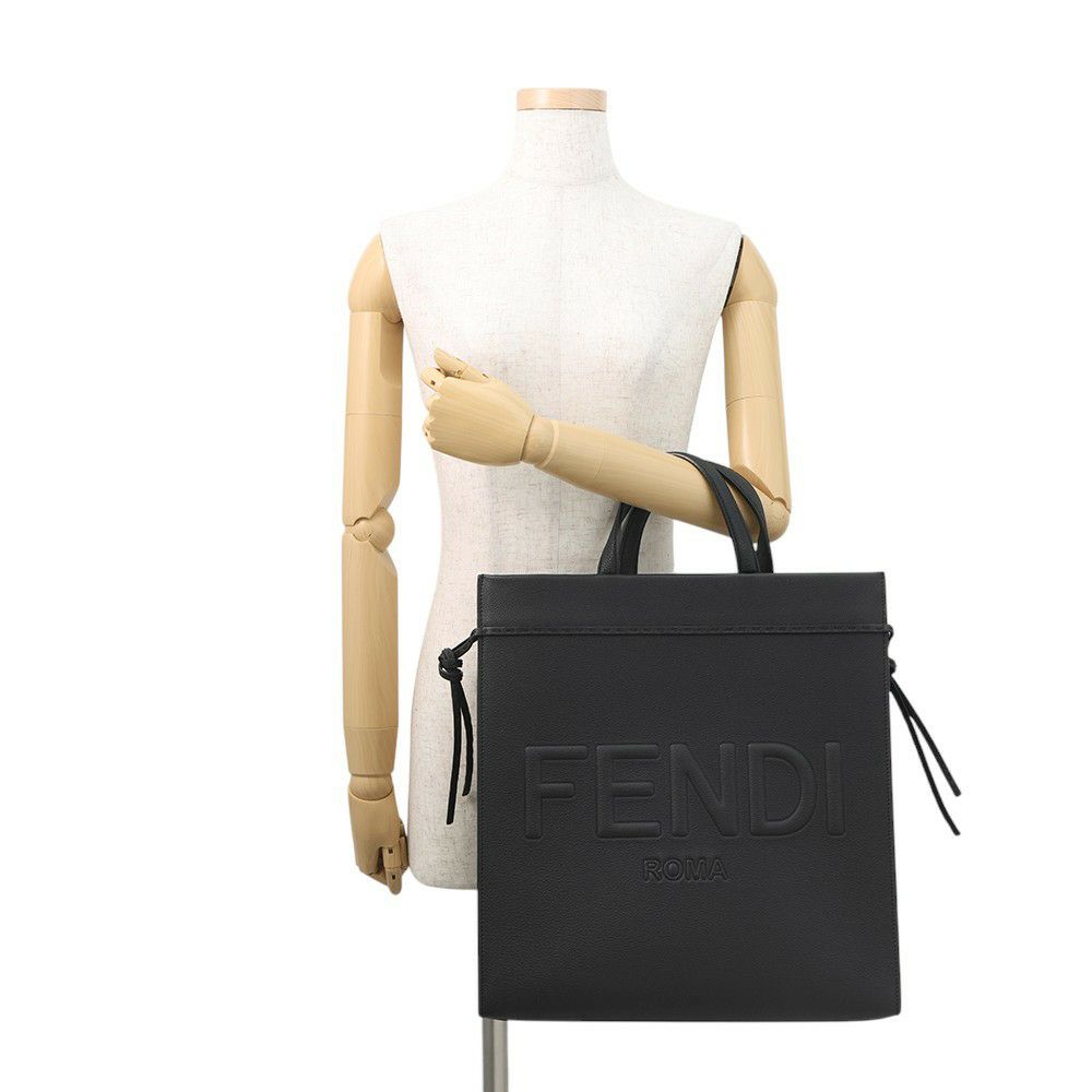 フェンディ トートバッグ ゴー トゥ ショッパー レザー ミディアム 7VA583 FENDI 2wayショルダーバッグ 黒