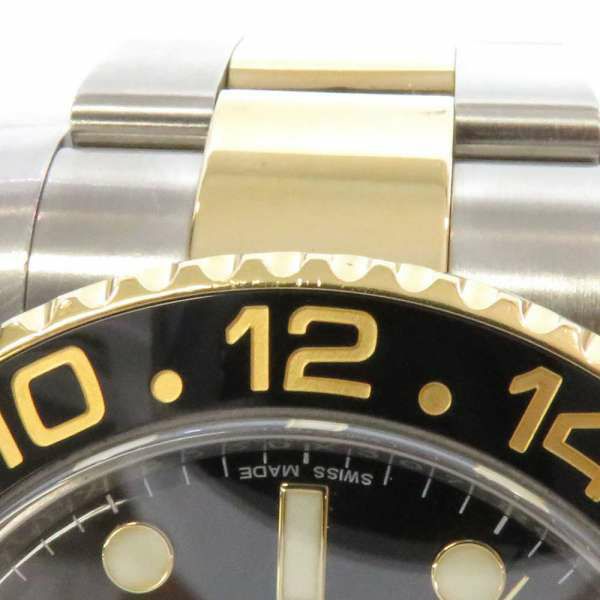 ロレックス GMTマスター 2 ランダムシリアル ルーレット SS/K18YGイエローゴールド 116713LN ROLEX 腕時計 黒文字盤