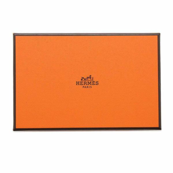 エルメス コインケース カルヴィ デュオ ルージュアッシュ/シルバー金具 シェブルミゾル W刻印 財布 シェーブル