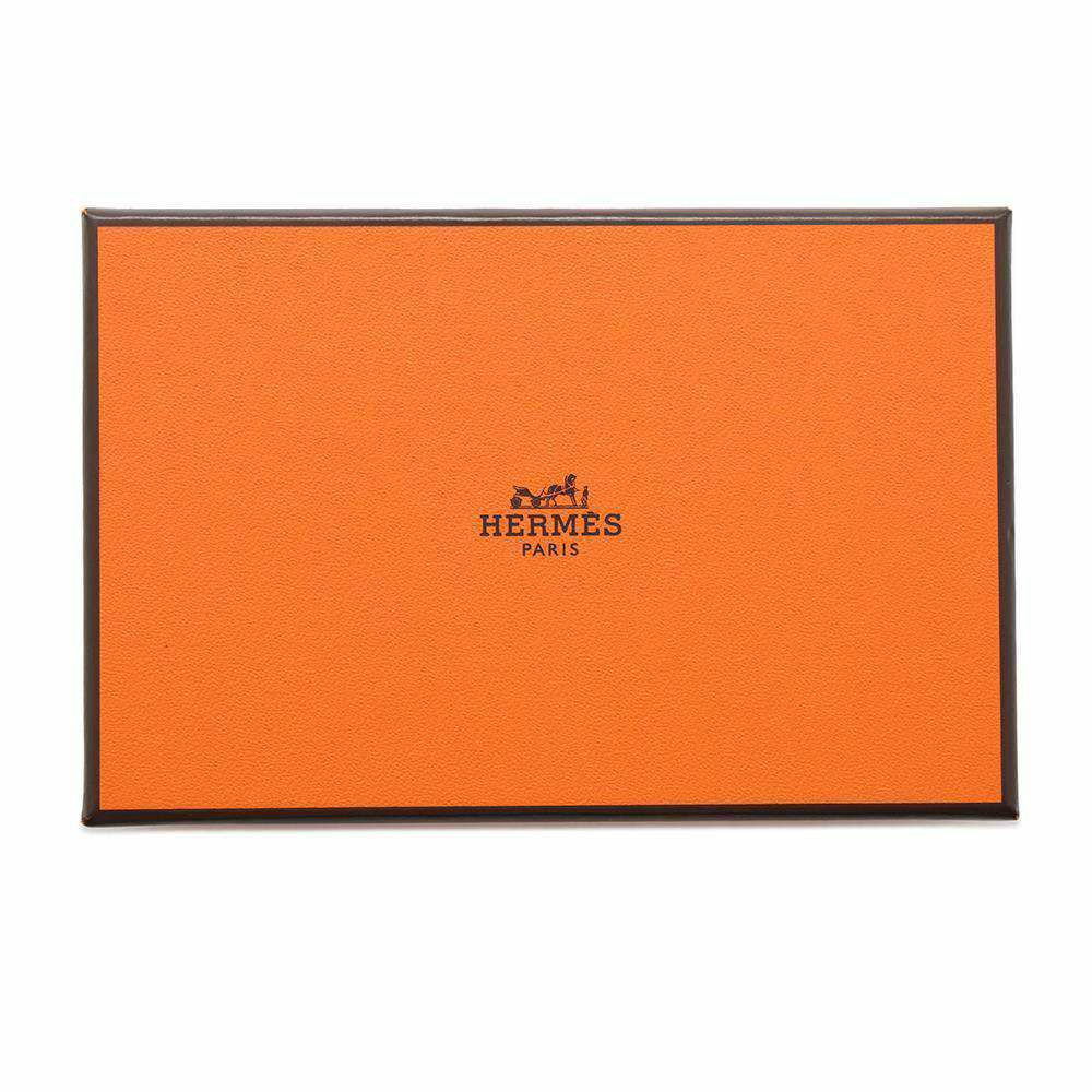 エルメス コインケース カルヴィ デュオ ルージュアッシュ/シルバー金具 シェブルミゾル W刻印 財布 シェーブル