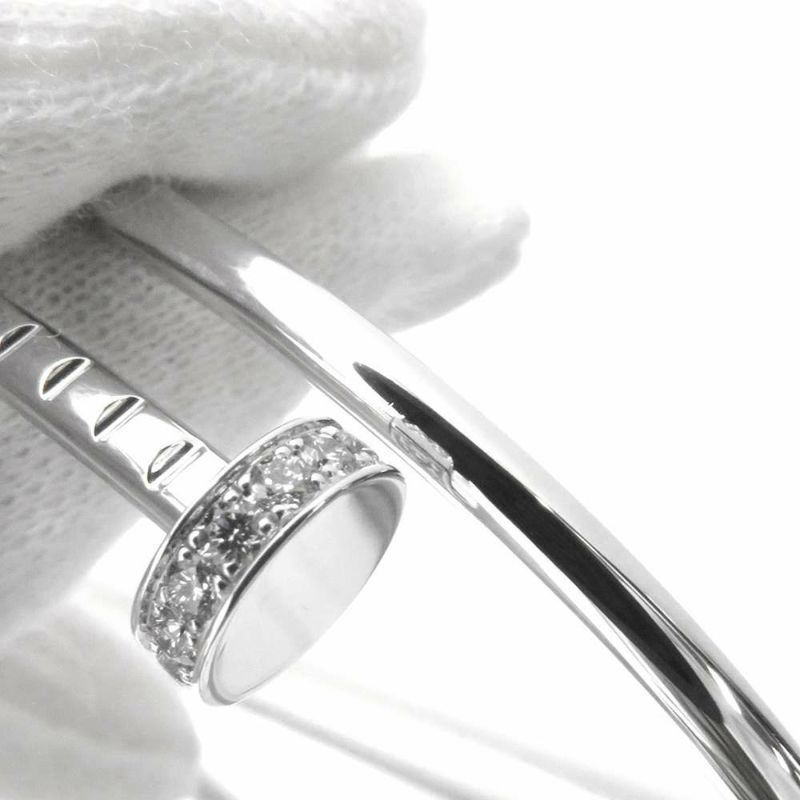 カルティエ ブレスレット ジュスト アン クル ブレスレット ダイヤ 20P 計0.18ct K18WG サイズ15  B6084017 バングル