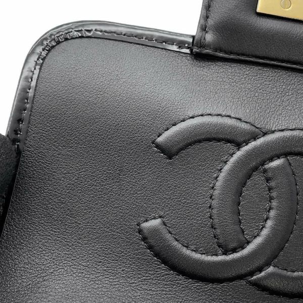 シャネル チェーンショルダーバッグ ココマーク トップハンドル AS3652 CHANEL 黒