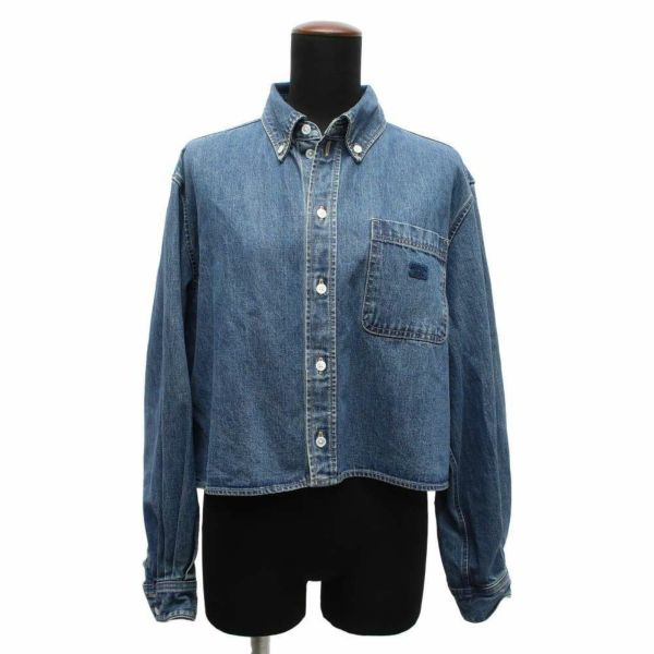 セリーヌ ジャケット ユニオンオーシャンウォッシュデニム レディースサイズM 2T187459N クロップドシャツ