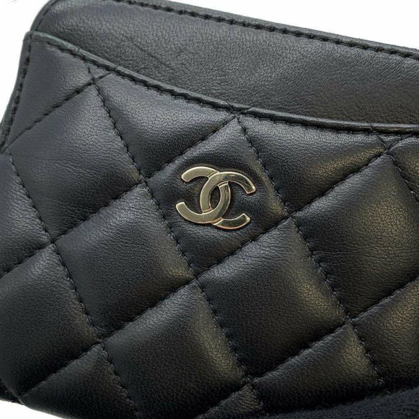 シャネル コインケース マトラッセ ココマーク コーラルレッド ラムスキン AP2061 CHANEL 財布 小銭入れ 黒