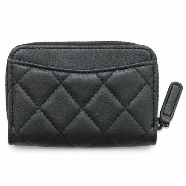 シャネル コインケース マトラッセ ココマーク ラムスキン AP0216 CHANEL 財布 黒