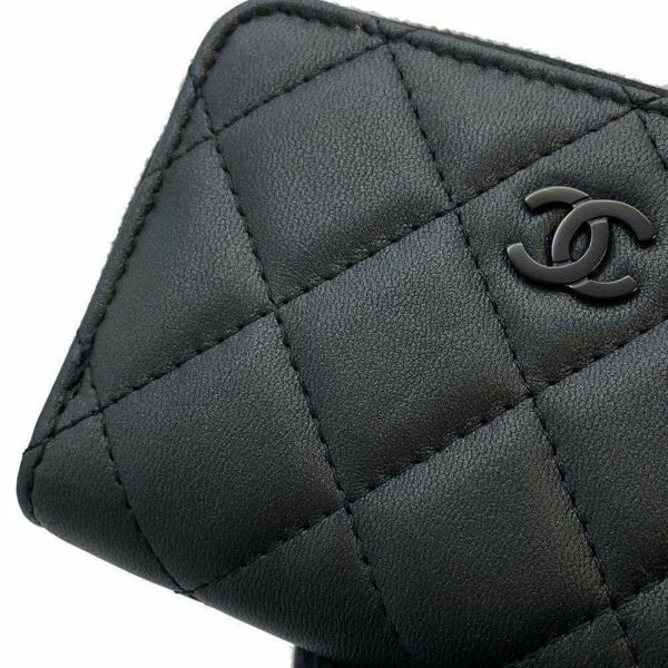 シャネル コインケース マトラッセ ココマーク ラムスキン AP0216 CHANEL 財布 黒