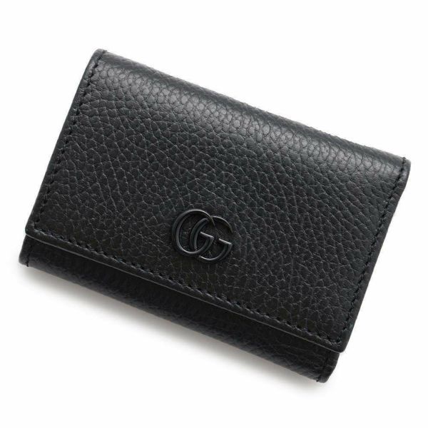 グッチ 三つ折り財布 GGマーモント レザー 644407 GUCCI 財布 黒 安心保証 | 中古・新品ブランド販売ギャラリーレア公式通販