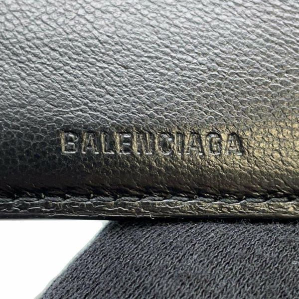 バレンシアガ 二つ折り財布 型押しレザー 650870 BALENCIAGA 財布 黒