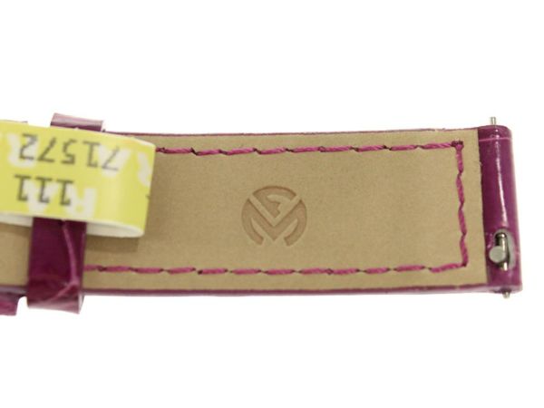 フランクミュラー 替えベルト クロコダイル ロングアイランド 900用 FRANCK MULLER 革ベルト パープル レディース 新型