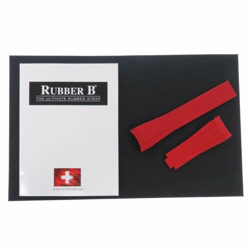 ラバービー ロレックス専用 替えベルト M103 RUBBER B バンド レッド