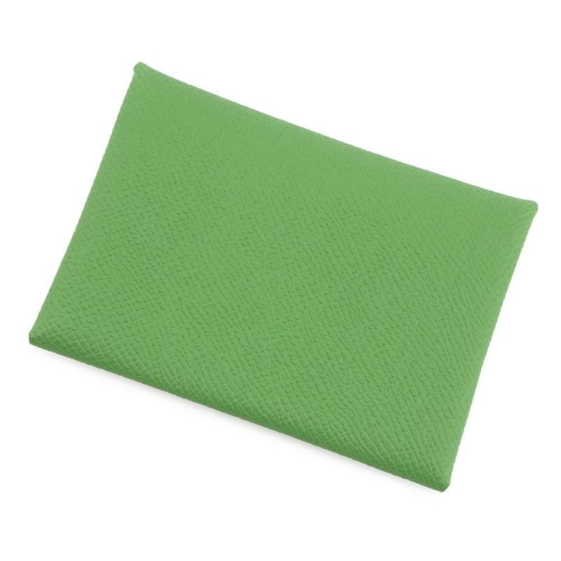 エルメス コインケース カルヴィ デュオ ヴェールユッカ/シルバー金具 エプソン K刻印 財布