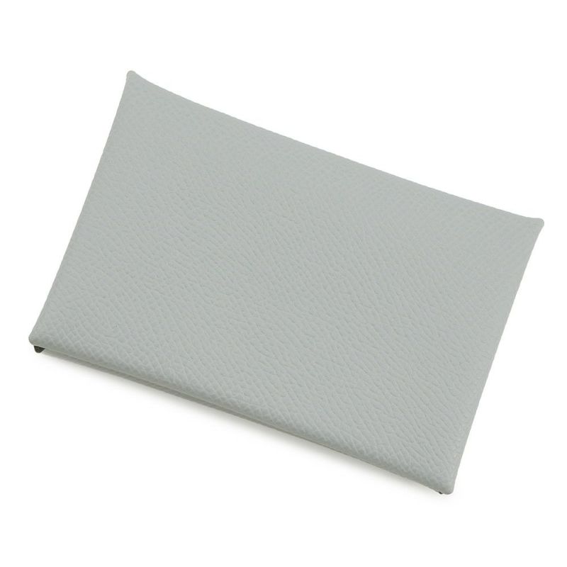 エルメス カードケース カルヴィ ブルーグラシエ エプソン K刻印 HERMES 名刺入れ