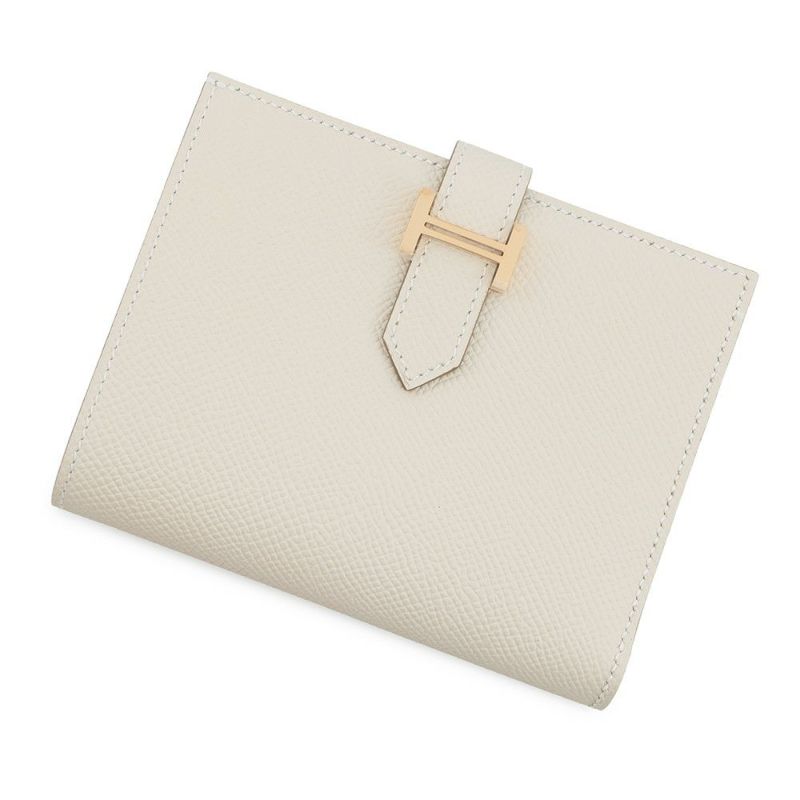 エルメス 二つ折り財布 ベアンコンパクト クレ/ピンクゴールド金具 エプソン W刻印
