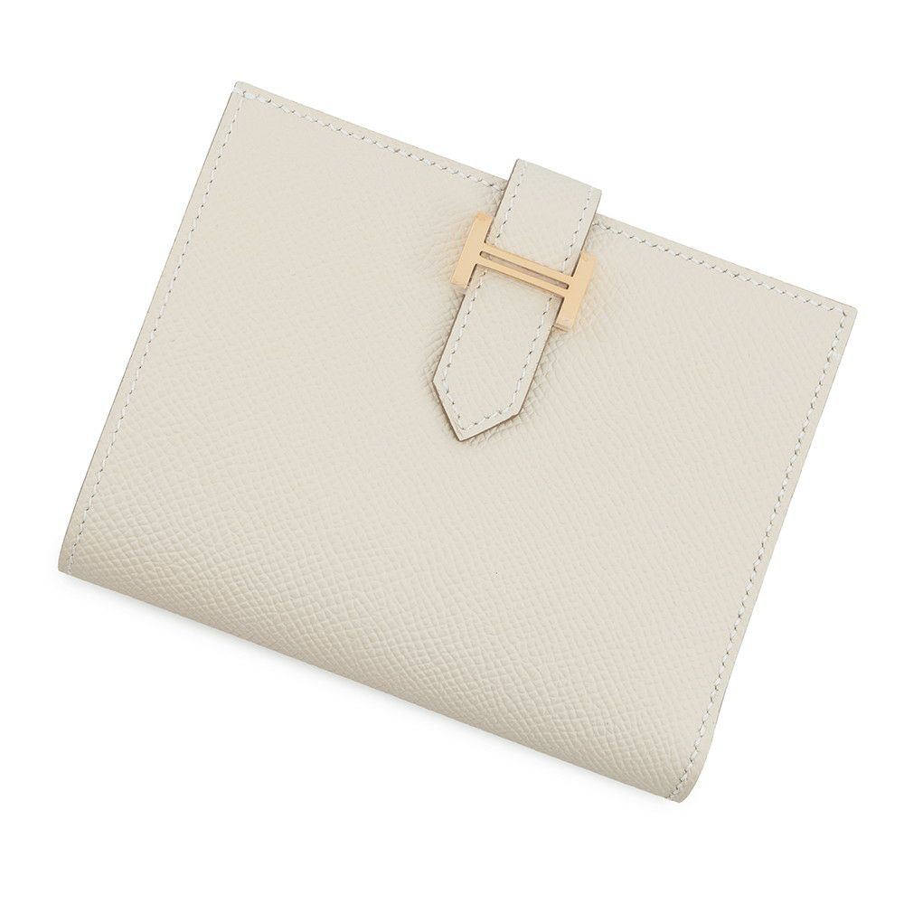 エルメス 二つ折り財布 ベアンコンパクト クレ/ピンクゴールド金具 エプソン W刻印