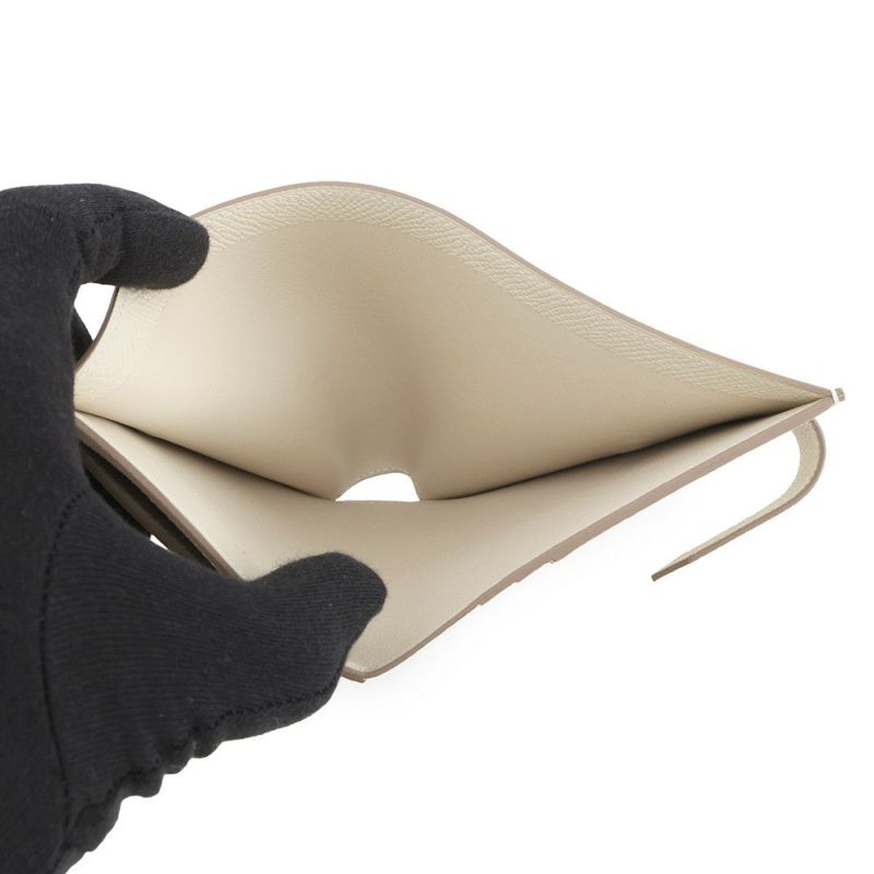 エルメス 二つ折り財布 ベアンコンパクト クレ/ピンクゴールド金具 エプソン W刻印
