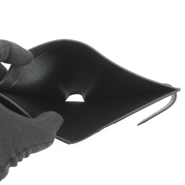 エルメス 二つ折り財布 ベアンコンパクト ブラック/ブラック金具