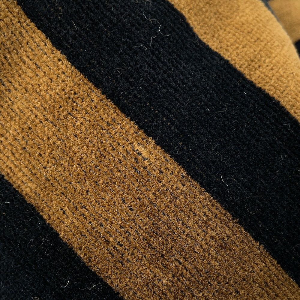 フェンディ ポンチョ ペカン ストライプ コットン FENDI アウター フード付き 黒