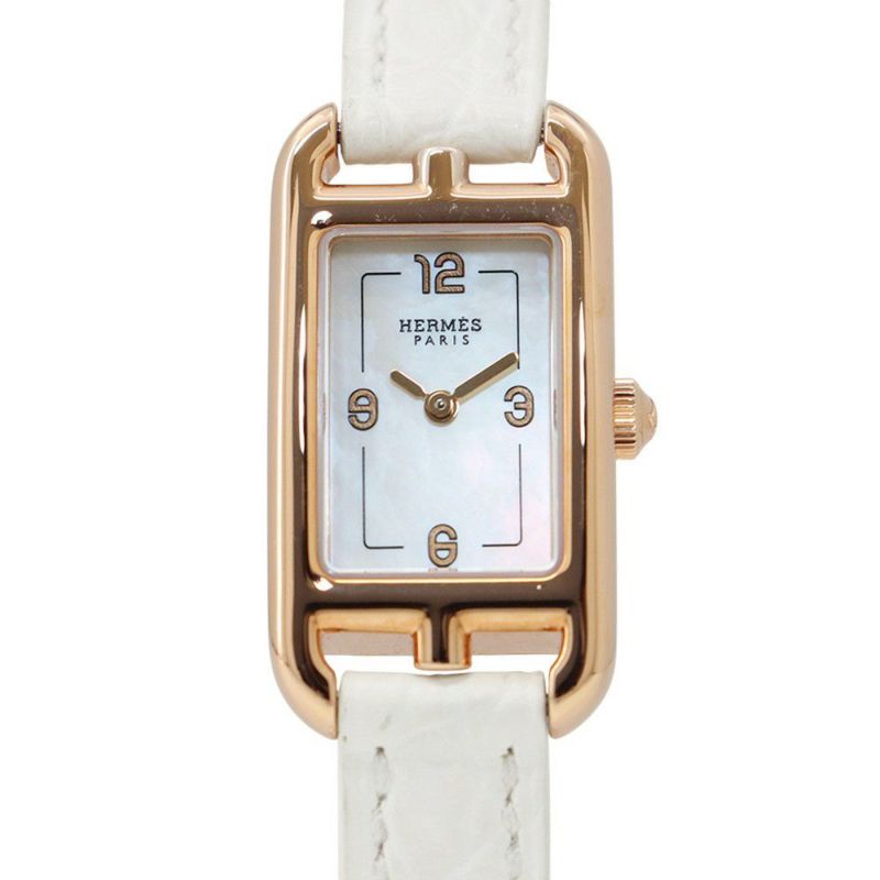 エルメス ナンタケット PM Y刻印 W049575WW00/NA2.170 HERMES 腕時計 ホワイトマザーオブパール文字盤