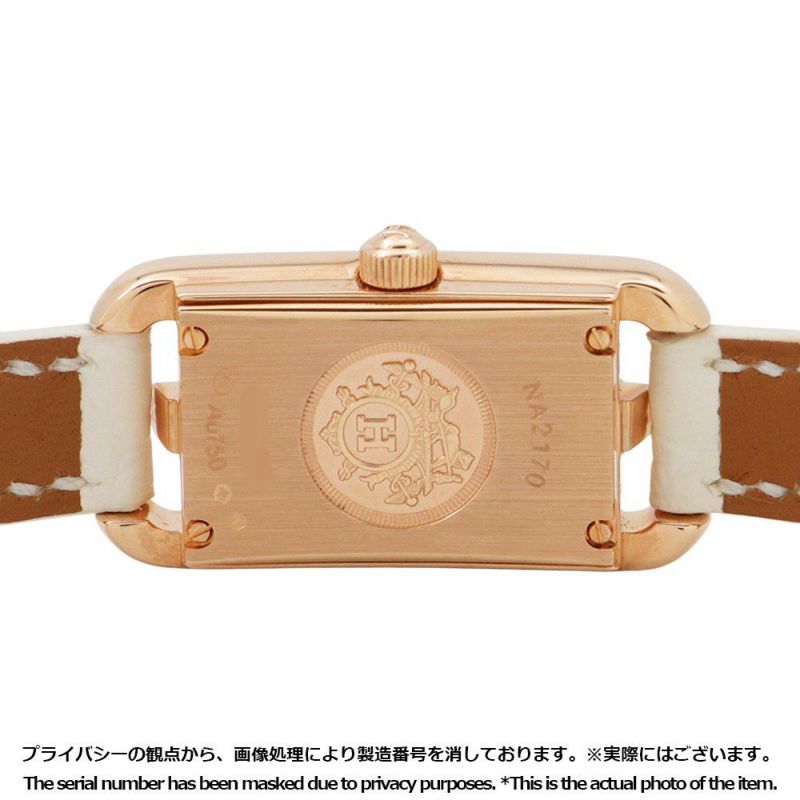 エルメス ナンタケット PM Y刻印 W049575WW00/NA2.170 HERMES 腕時計 ホワイトマザーオブパール文字盤