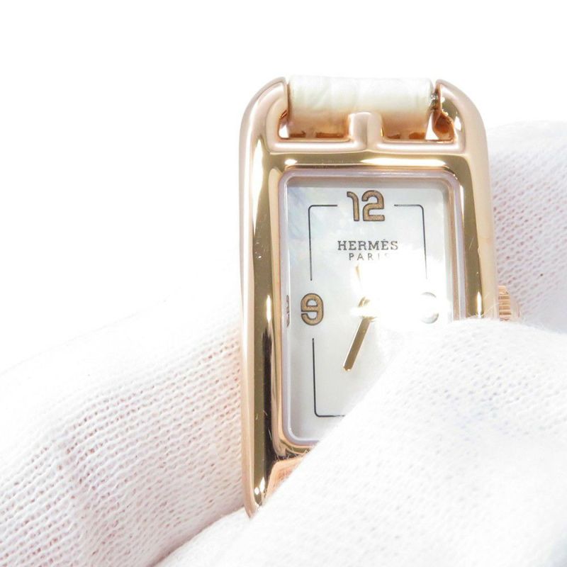 エルメス ナンタケット PM Y刻印 W049575WW00/NA2.170 HERMES 腕時計 ホワイトマザーオブパール文字盤