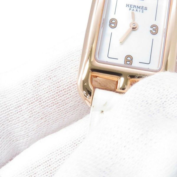 エルメス ナンタケット PM Y刻印 W049575WW00/NA2.170 HERMES 腕時計 ホワイトマザーオブパール文字盤