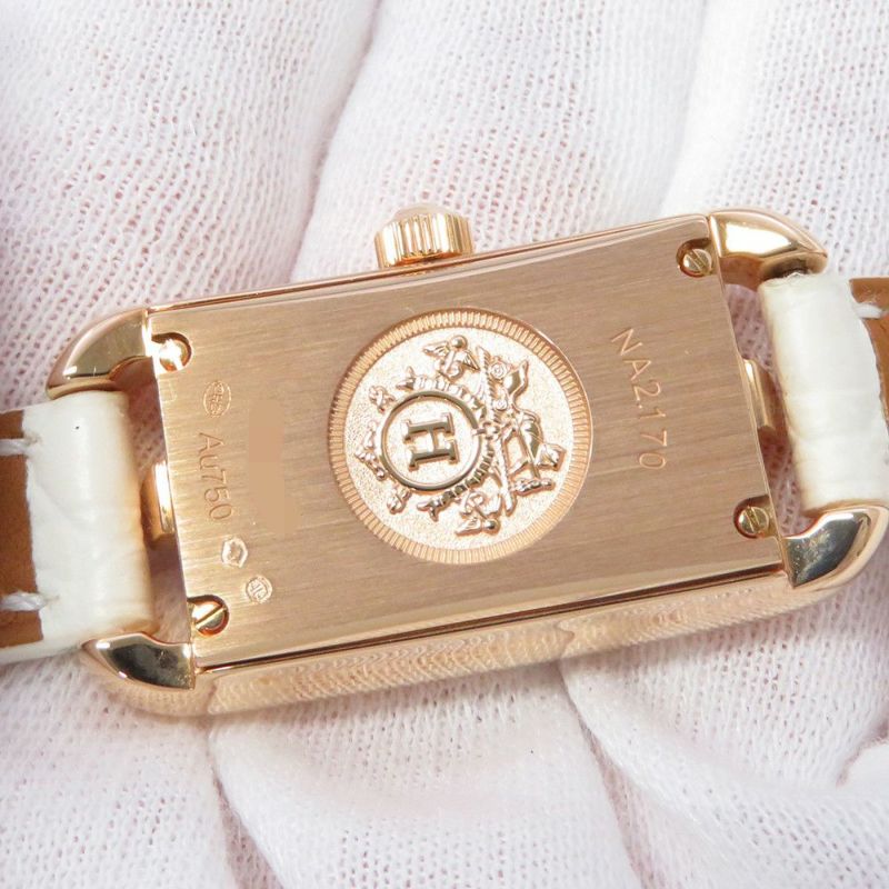 エルメス ナンタケット PM Y刻印 W049575WW00/NA2.170 HERMES 腕時計 ホワイトマザーオブパール文字盤