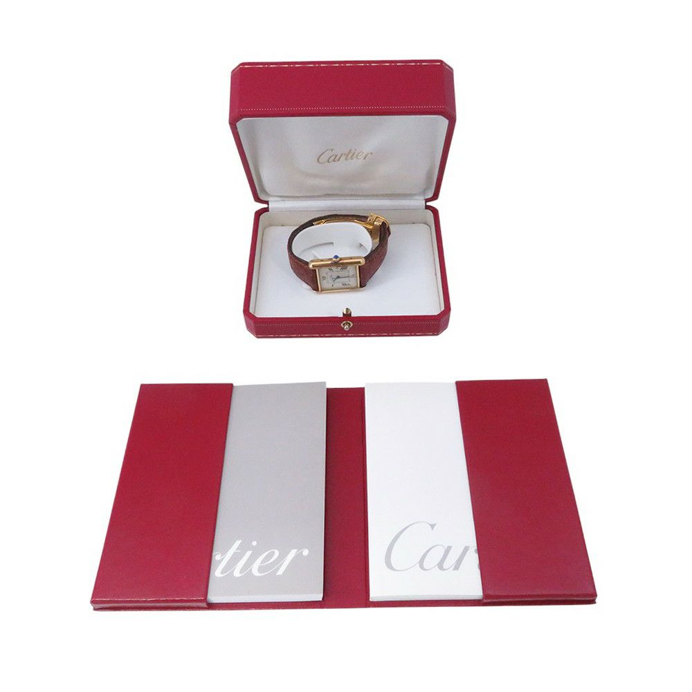 カルティエ マストタンク LM ヴェルメイユ W1013754 Cartier 腕時計 白文字盤 クォーツ