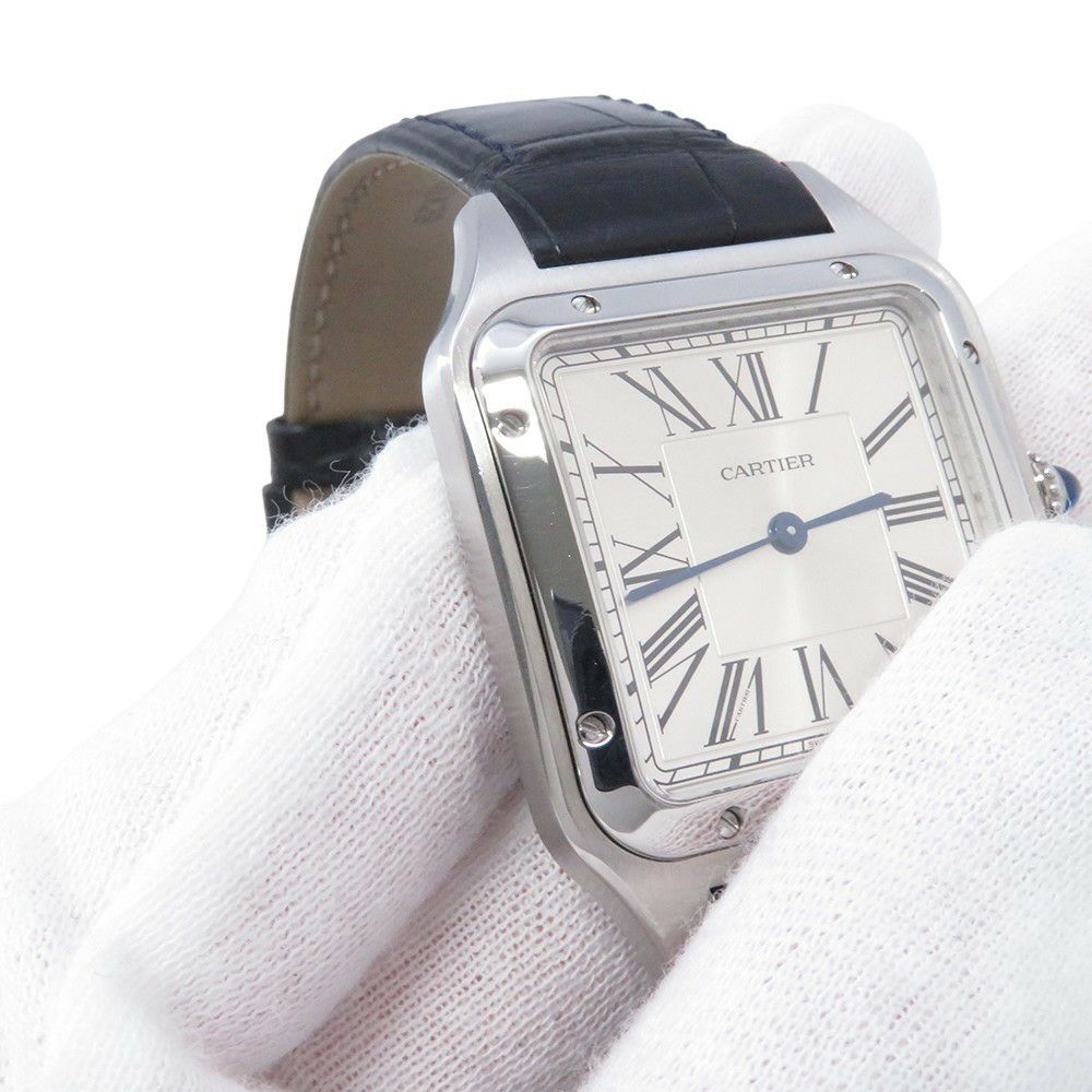 カルティエ サントス デュモン LM WSSA0022 Cartier 腕時計 シルバー文字盤 クォーツ