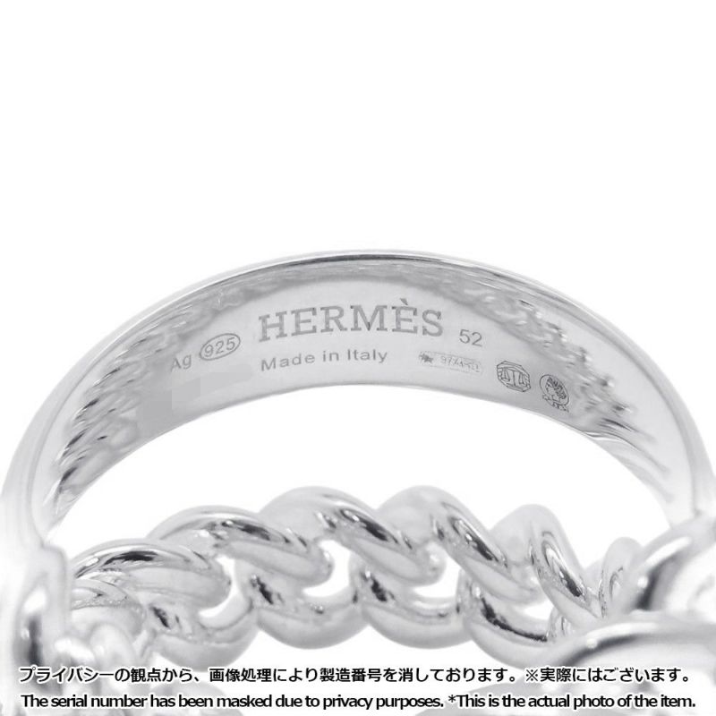 エルメス リング ブックルセリエ アンフレクシブル MM SV925シルバー リングサイズ52 HERMES 指輪 ジュエリー