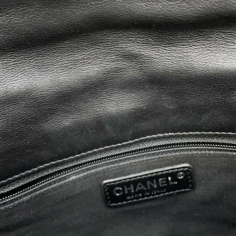 シャネル チェーンショルダーバッグ マトラッセ ココマーク ワイルドステッチ ダブルチェーン ラムスキン A34327 黒