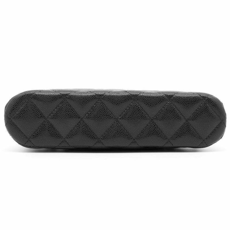 シャネル チェーンショルダーバッグ ココマーク クラシック マトラッセ キャビアスキン AP4016 CHANEL 黒