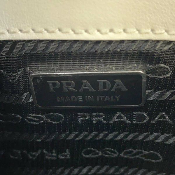 プラダ ショルダーバッグ クレオ レザー 1BH188 PRADA 2way ミニバッグ 白