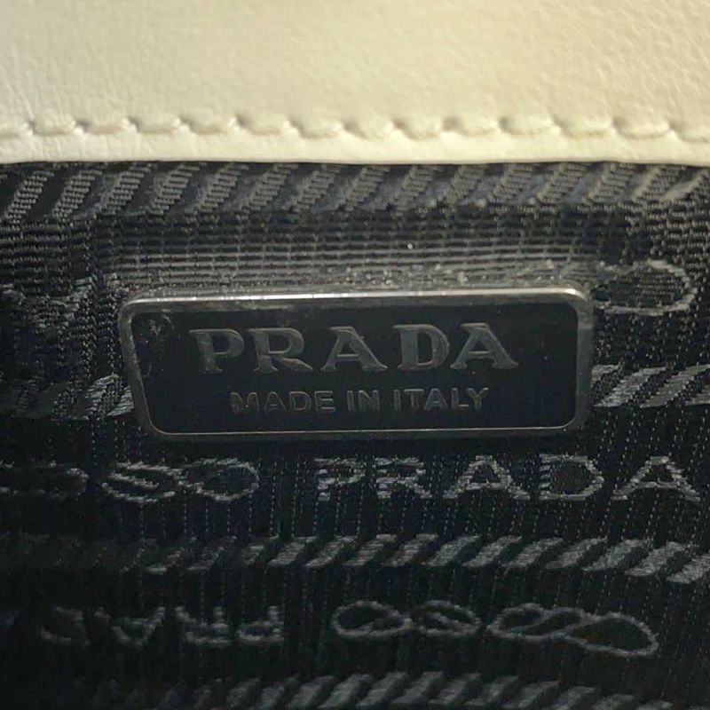 プラダ ショルダーバッグ クレオ レザー 1BH188 PRADA 2way ミニバッグ 白
