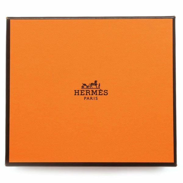 エルメス 三つ折り財布 ベアン コンビネ ブラック/ブルーニュイ/ゴールド金具 エプソン W刻印 HERMES 財布 黒