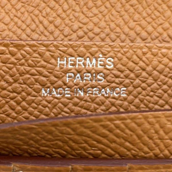 エルメス 二つ折り財布 ベアンコンパクト ゴールド/シルバー金具 エプソン W刻印 HERMES 財布