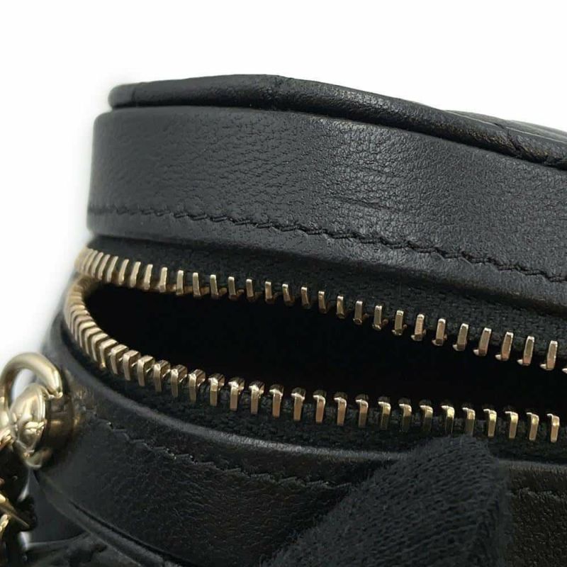 シャネル チェーンショルダーバッグ マトラッセ ココマーク ハート型 ラムスキン AP2784 CHANEL ポシェット 黒