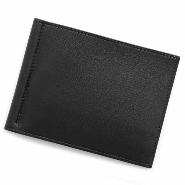 エルメス 二つ折り財布 ポーカーGM ブラック/シルバー金具 エバーグレイン HERMES メンズ