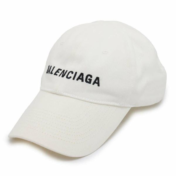 バレンシアガ キャップ ロゴ コットン サイズL 529192 BALENCIAGA 帽子 白