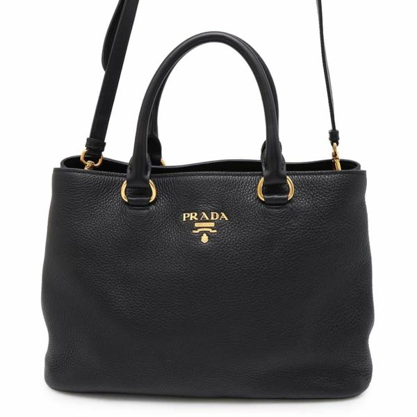 プラダ ハンドバッグ レザー 1BA579 PRADA 2wayショルダーバッグ 黒