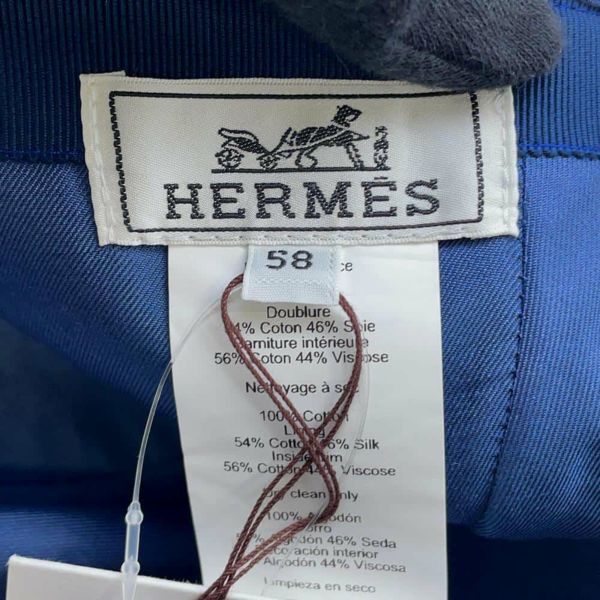 エルメス キャップ キャスケット デイヴィス ヴェルヴェット コットン サイズ58 HERMES 帽子