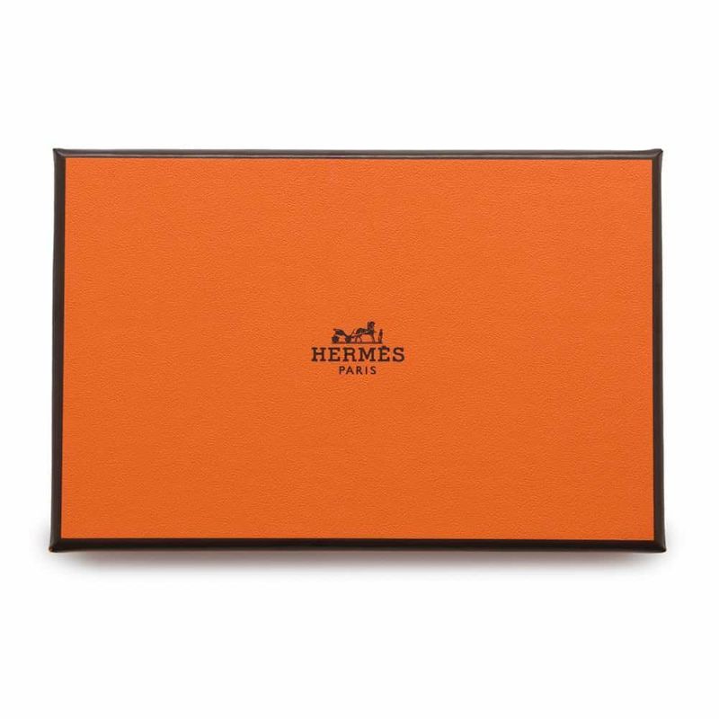 エルメス カードケース カルヴィ ブラック エプソン W刻印 HERMES 名刺入れ  黒