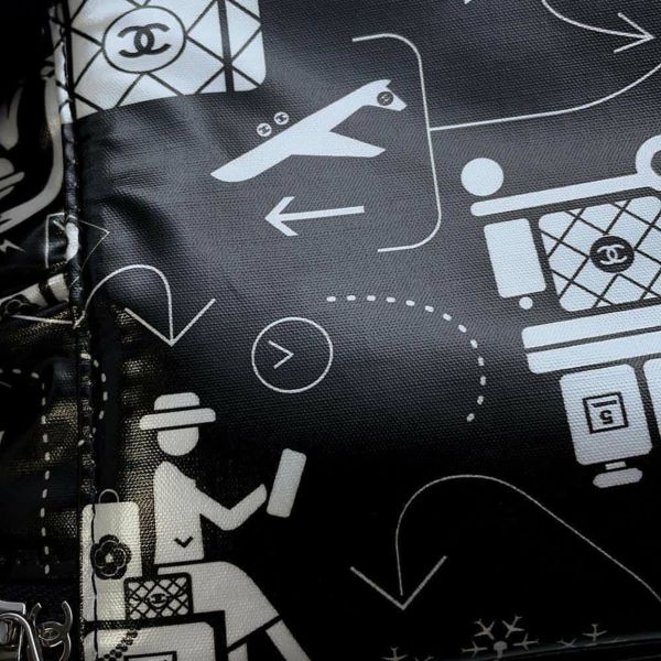 シャネル ハンドバッグ ココマーク エアライン トラベルバッグ ナイロン CHANEL 旅行 黒