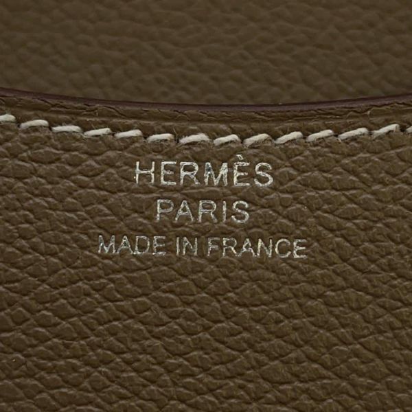 エルメス 財布 コンスタンス スリム エトゥープ/シルバー金具 エバーカラー W刻印 HERMES 財布