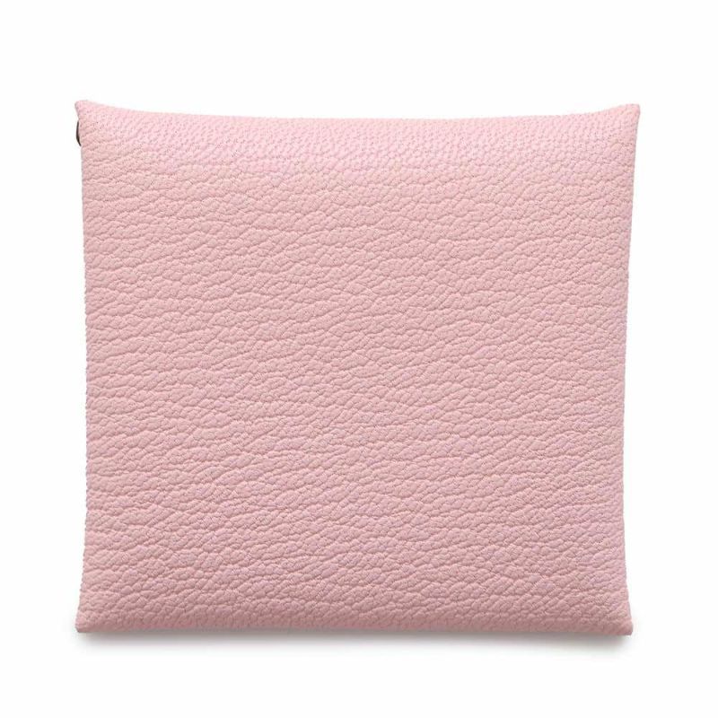 エルメス コインケース バスティア ローズサクラ シェブルミゾル W刻印 HERMES 財布